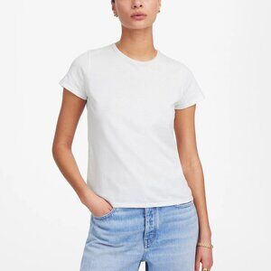 Madewell Essential Slim Tee Lightweight Cotton White Size XS NWT